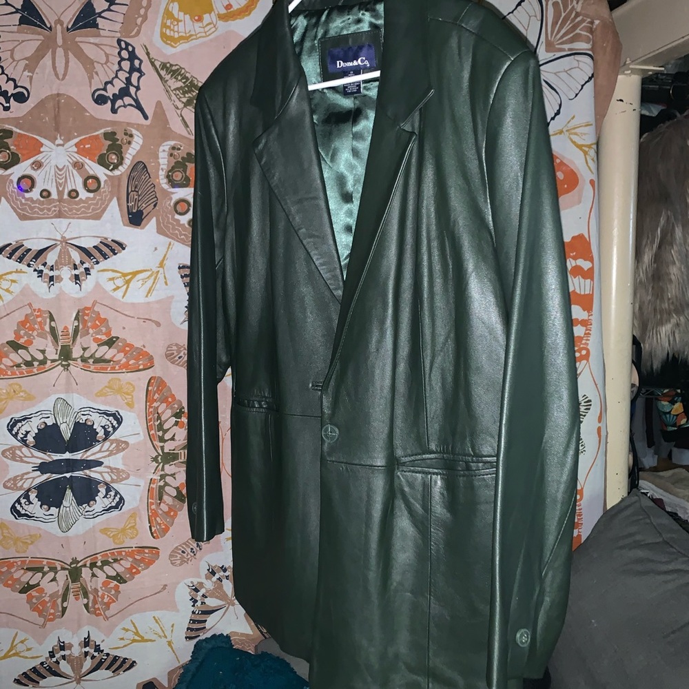 Green leather jacket